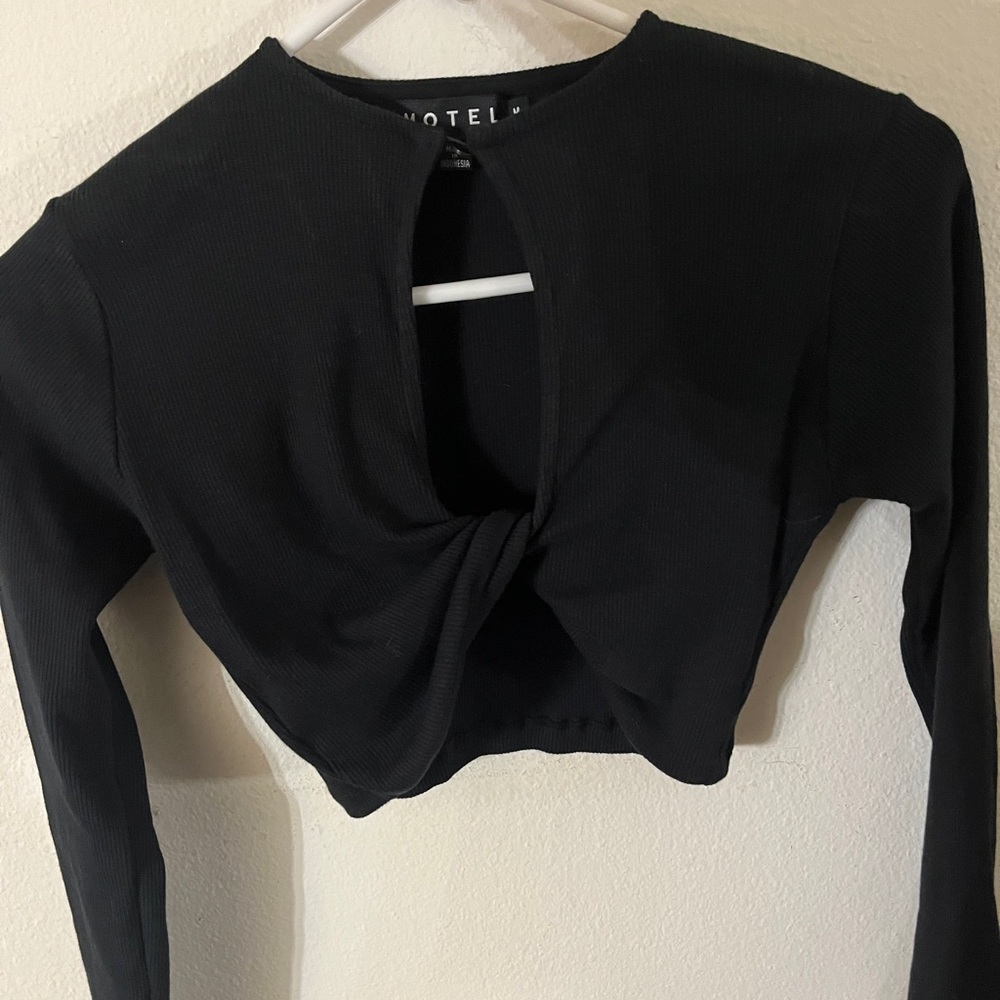 Motel Rocks Black Crop Top